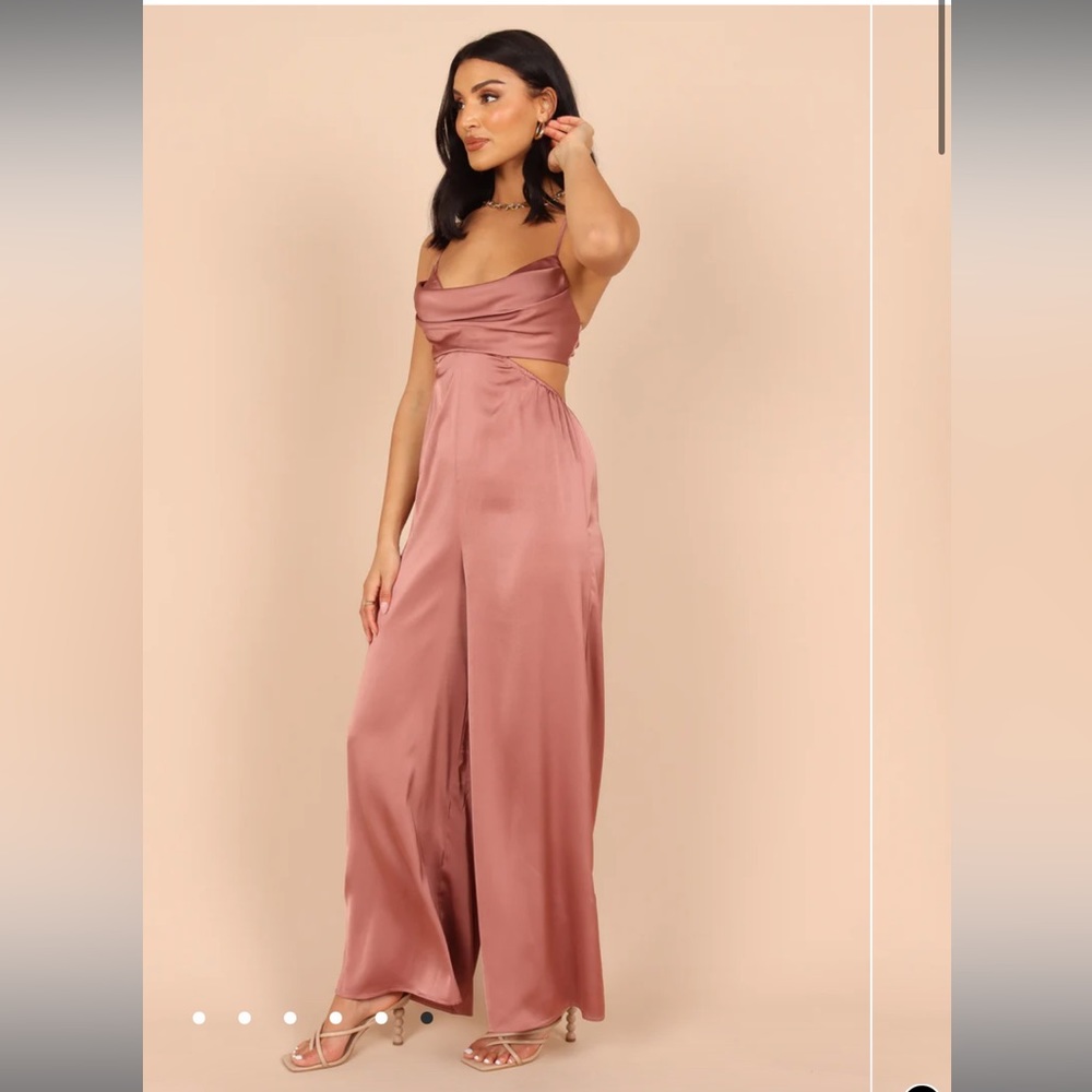 Petal and Pup Valentina jump suit in color Red Bean